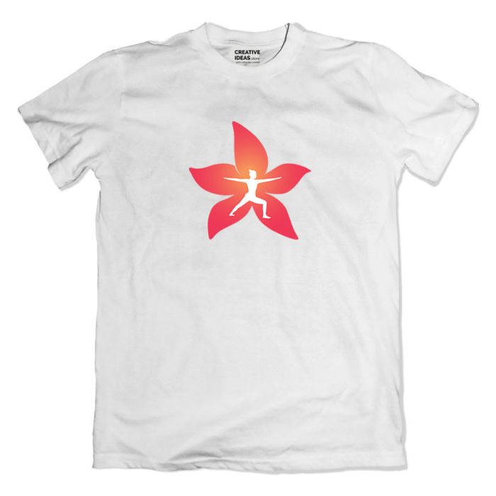 Diva Yoga White Tshirt Front & Back Printed - Official Diva Yoga Merchandise