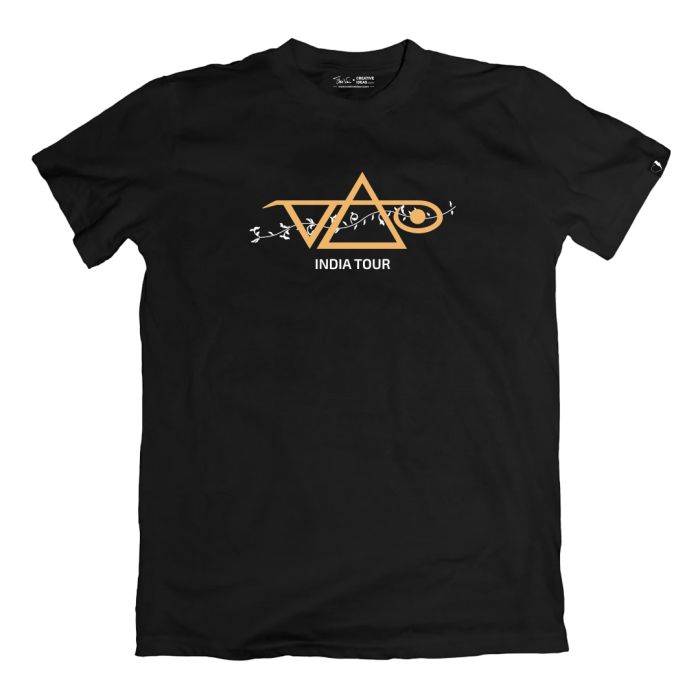 India Tour Official Steve Vai Merchandise Black Tshirt