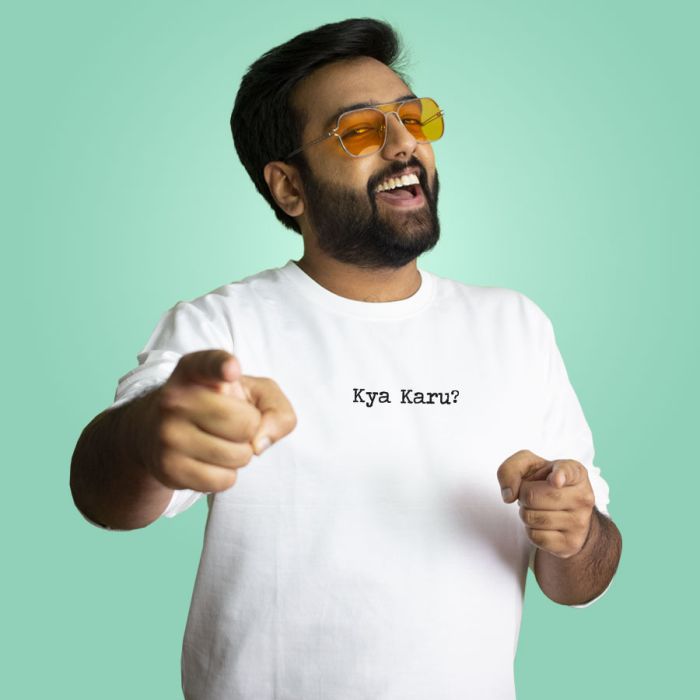 Kya Karu? White Sweatshirt by Yashraj Mukhate