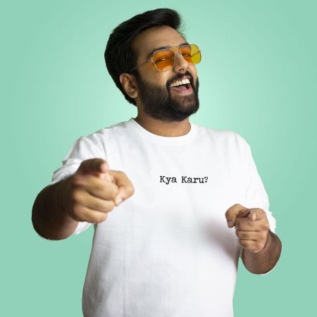 Kya Karu? White Sweatshirt by Yashraj Mukhate