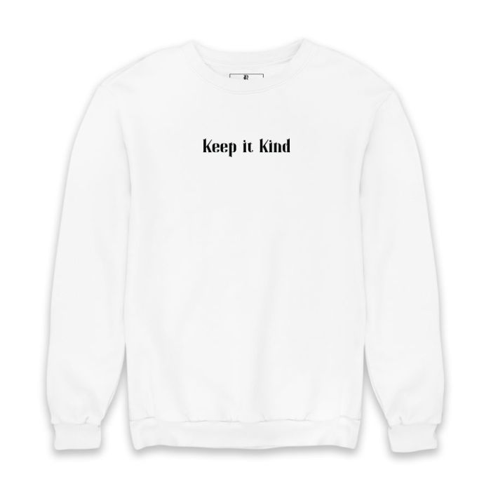 Keep It Kind White Sweatshirt - Official LRSM Merchandise