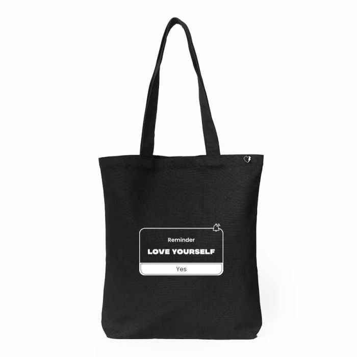 Love Yourself Edit Black Tote Bag - Official SARVA Merchandise