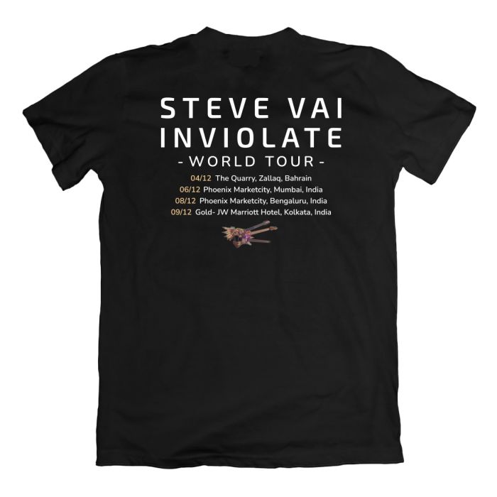 Tour (Bahrain Exclusive) Official Steve Vai Merchandise Black Tshirt