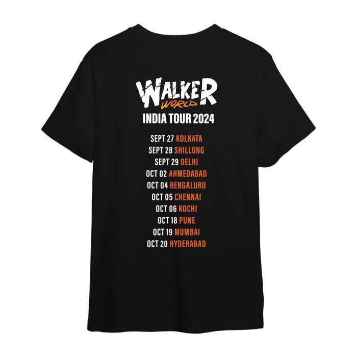 Walker World Tour Oversized Black Tshirt - Official Alan Walker Merchandise