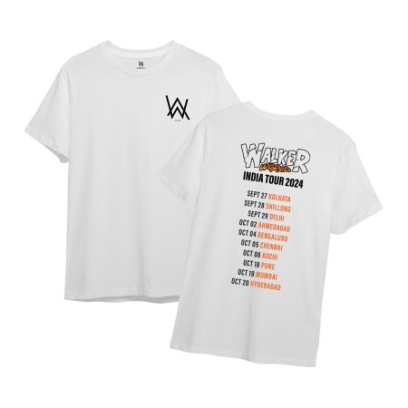 Walker World Tour Oversized White Tshirt - Official Alan Walker Merchandise